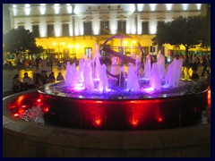 Fountain of Largo do Senado (Senate Square), the heart of Macau, is beautfiully illuminated at night.